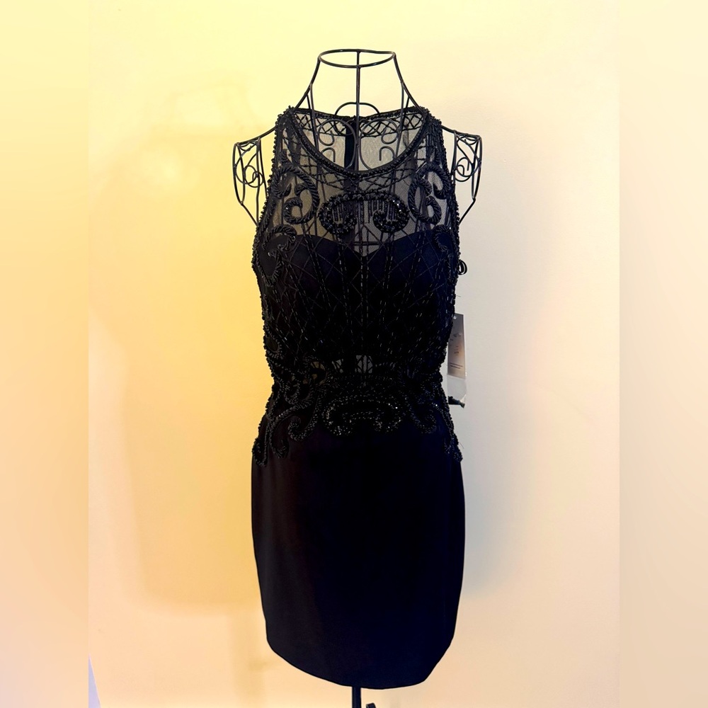 NWT ED Young Black Sequin Cocktail Dress Size Medium